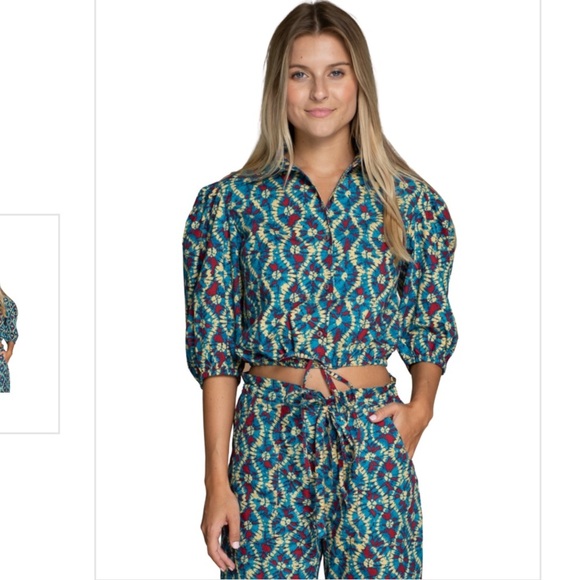 Olivia James The Label Purple Swirl Crop Top And Pant Set Size XS/S - Picture 13 of 15